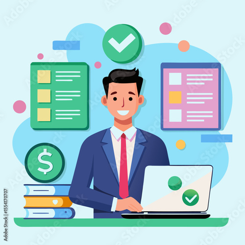 Online Invoice Validation and Payment System Illustration