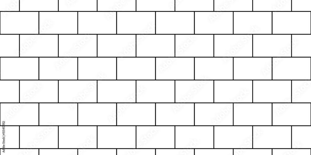 Pavement close up seamless mosaic stone concrete wall surface tiles. subway vector block rock white brick wall texture background.	
