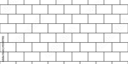 Pavement close up seamless mosaic stone concrete wall surface tiles. subway vector block rock white brick wall texture background.	