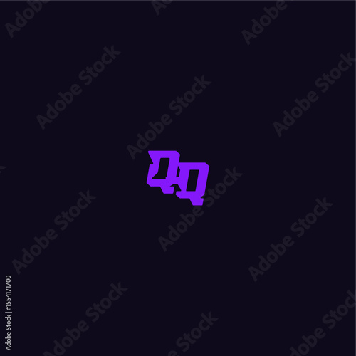 with bold monogram style cool and sporty design QQ techno sport logo letter
