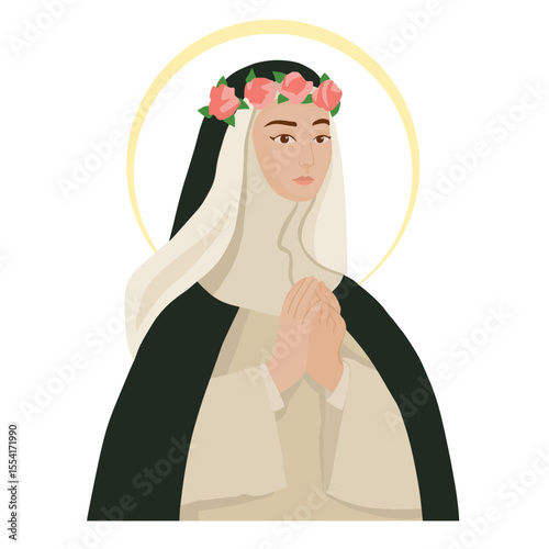 Feast of santa rosa de Lima, saint of Peru. 1586-1617.