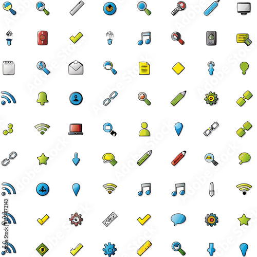 minimal outline with filled center android icons   (1)