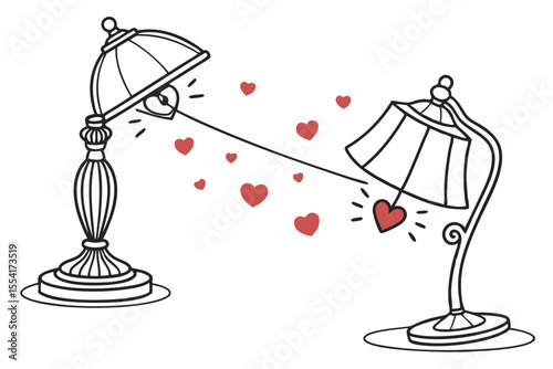 Minimalist vector illustration of a pair of long elegant legs in profile