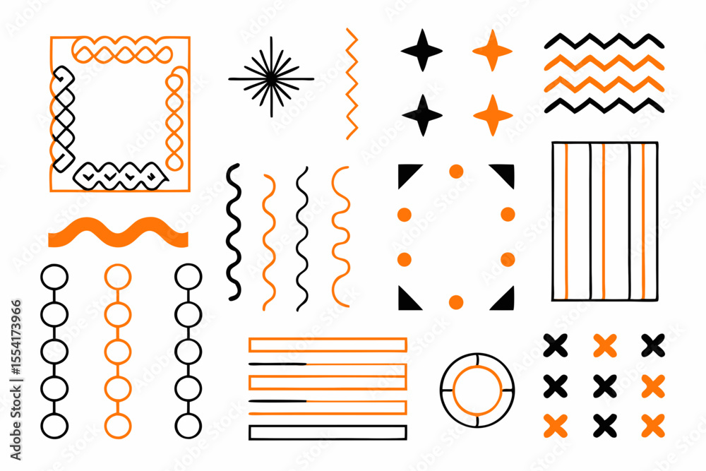 set of abstract geometric shapes