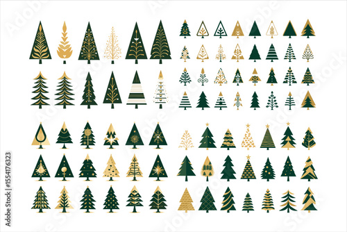 set of pine trees, tree, winter, forest, snow, pine, vector, fir, nature, holiday, illustration, landscape, celebration, season, green, wood, decoration, trees, spruce, scene, design, evergreen, conif