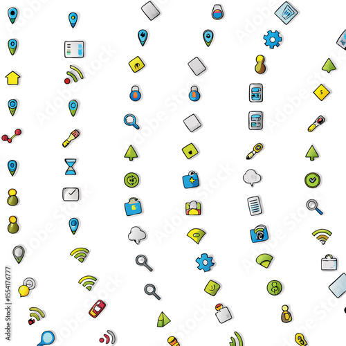 skeuomorphic android app icon set        