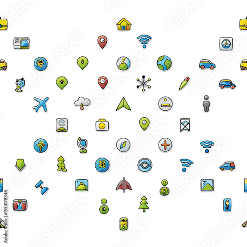 travel and navigation android icon pack           