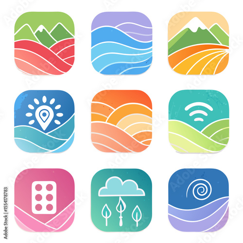 watercolor brush stroke android icon pack          (1)