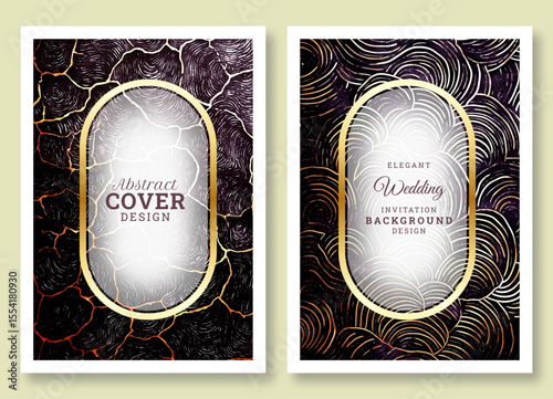 Wedding invitation template, business brochure template, dark luxury texture, flyer design, universal background, versatile vector background, creative brochure template, party invitation template
