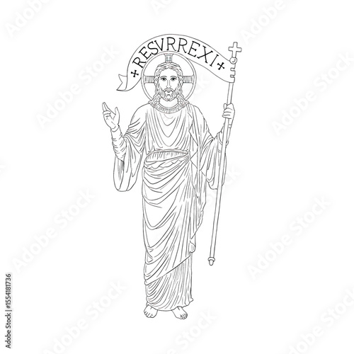 Happy Easter Sunday Day with Jesus, He is Risen and Celebration of Resurrection.