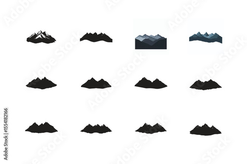 Outdoor travel and camping icons set with nature, weather, and transportation elements