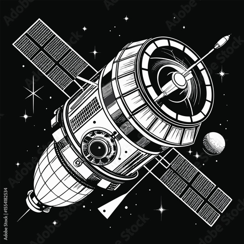 Vintage gold clock concept: a 3D illustration of a space shuttle launching toward the sun, a timeless symbol of business and design