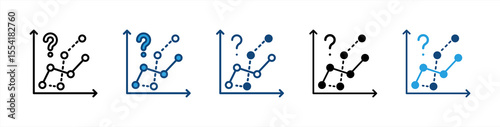 Forecasting icon sheet multiple style collection