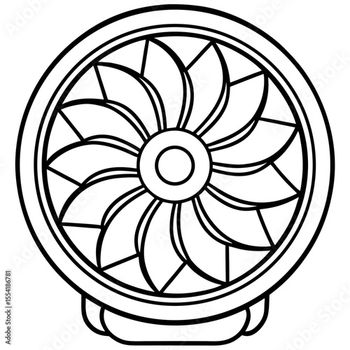 Minimal Exhaust Fan Vector Icon