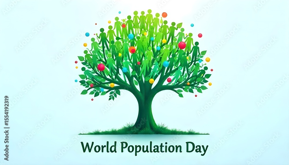 Obraz premium World Population Day