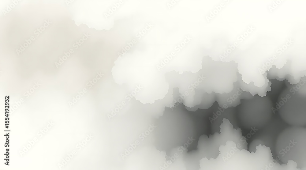 Naklejka premium Delicate gradient blend of white and gray creates a dreamy atmosphere