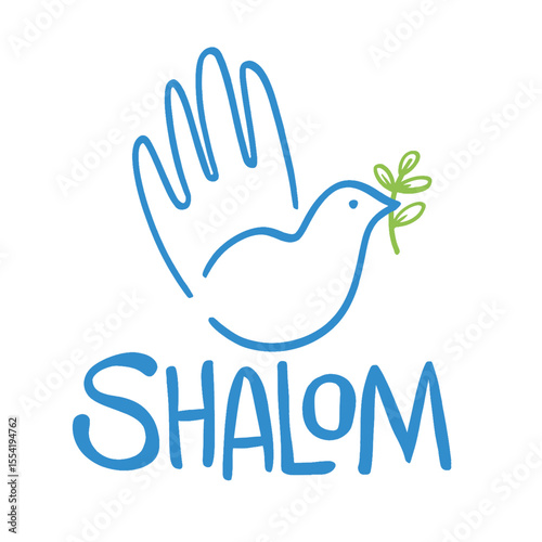 Bird Dove is a symbol of peace in the word. Flying bird with an olive branch.