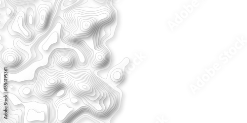 The pattern discovery vector topo map creative discovery White wave grid stripe line topography map. vector geographic contour mounted map background.	