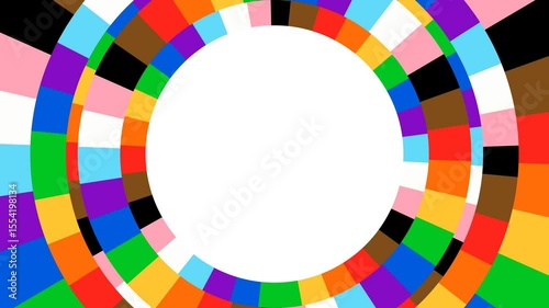 Rainbow flag animation for Pride Month. Seamless LGBTQ+ loop for social media. HD video background.