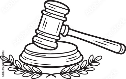 
Formal Wooden Gavel and Matching Sound Block