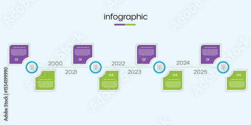 Vertical timeline infographic template with 4 steps and modern icons. Business process workflow diagram for strategic planning, project management, or website presentation