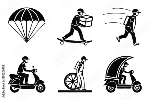 transportation icons set