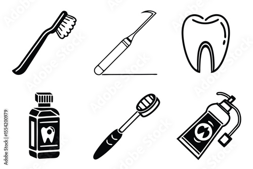set of dental icons