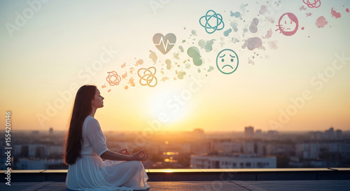 Mindful Meditation at Sunset: Releasing Negative Emotions

Woman Practicing Yoga on Rooftop for Mental Wellness