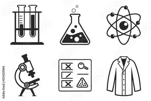 vector illustration of a laboratory flask