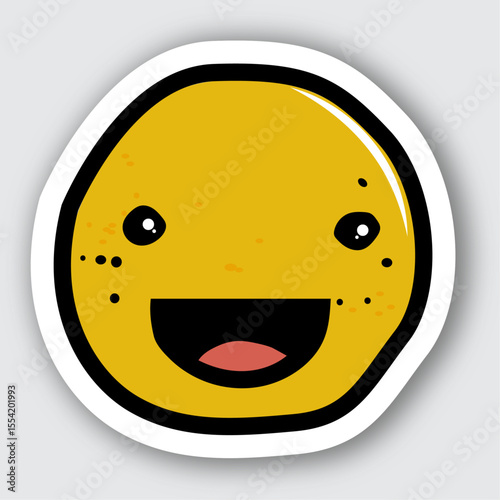 A cute and child-friendly vector graphic of an Lemon.