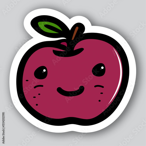 A cute and child-friendly vector graphic of an Apple.