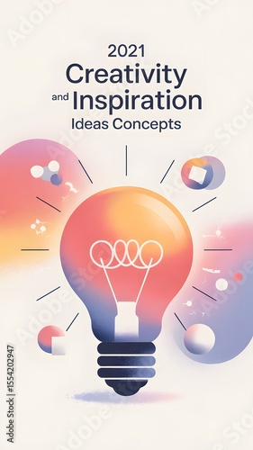 A light bulb with numbers and a pink background