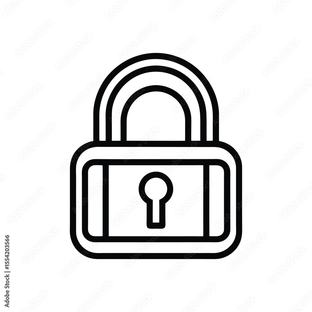 Line art lock, key, icon, logo set vector design Line art lock, key, icon, logo set vector design