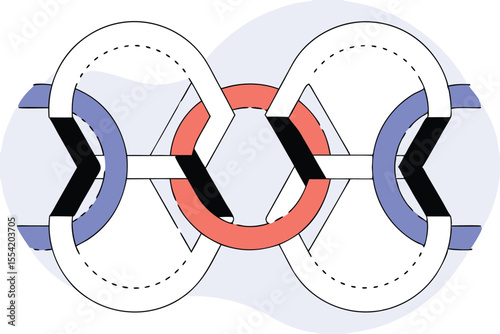 Departments represented as monomers, linking to form a polymer chain of productivity and collaboration