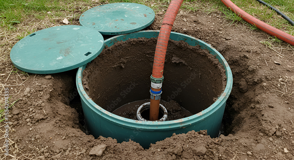 Septic Tank Pumping in the Yard Septic Tank Pumping in the Yard