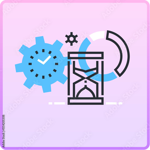 Time Strategy Icon – Planning, Scheduling, and Business Management Symbol for UI/UX, Project Apps, and Productivity Tools

