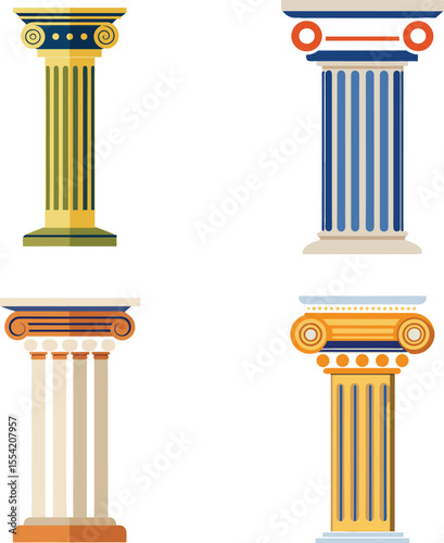 A tall pillar with a blue background