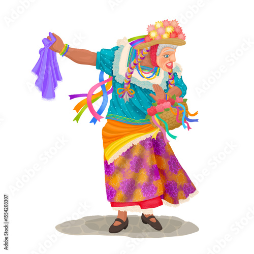 "El viejo y la vieja". The old man and the old woman, folk dances of Nicaragua, Central America.