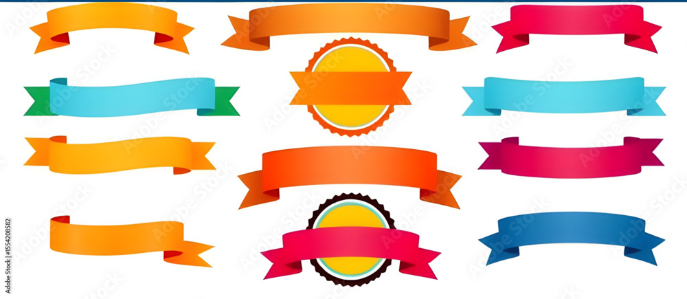 Obraz premium abstract ribbons, ribbon icons, shiny ribbons, multicolor ribbons, looped ribbon, ribbon illustration, red ribbon, blue ribbon, green ribbon, yellow ribbon, pink ribbon, purple ribbon, orange ribbon, 