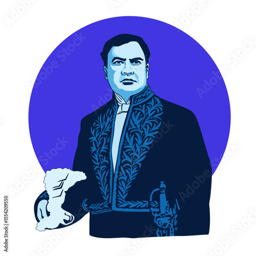 Ruben Dario, the main Nicaraguan poet exponent of the literary modernism of the Spanish language. (1867 -1916)