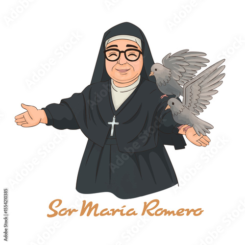Sister maria romero nicaraguan nun of the congregation of the daughters of maria auxiliadora.