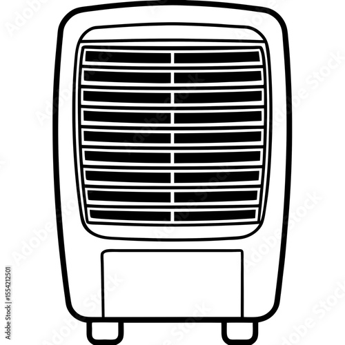 Minimal Air Cooler Vector Illustration
