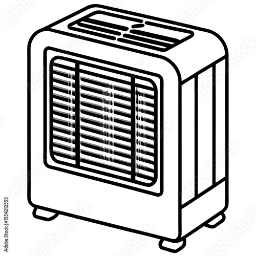 Minimal Air Cooler Vector Illustration