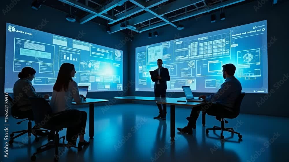 Modern Workforce Reskilling Initiatives: Immersive Training Environments & Digital Upskilling Platforms Empowering Employees for Future Industry Demands - Photo Stock Concept