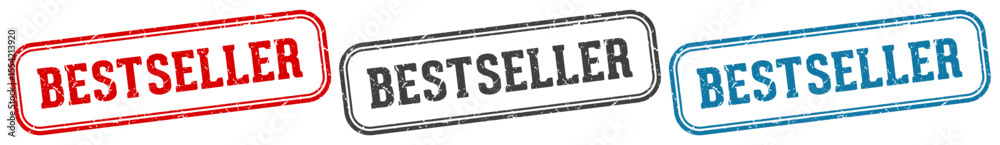 bestseller stamp. bestseller rectangular stamp set isolated on white background bestseller stamp. bestseller rectangular stamp set isolated on white background