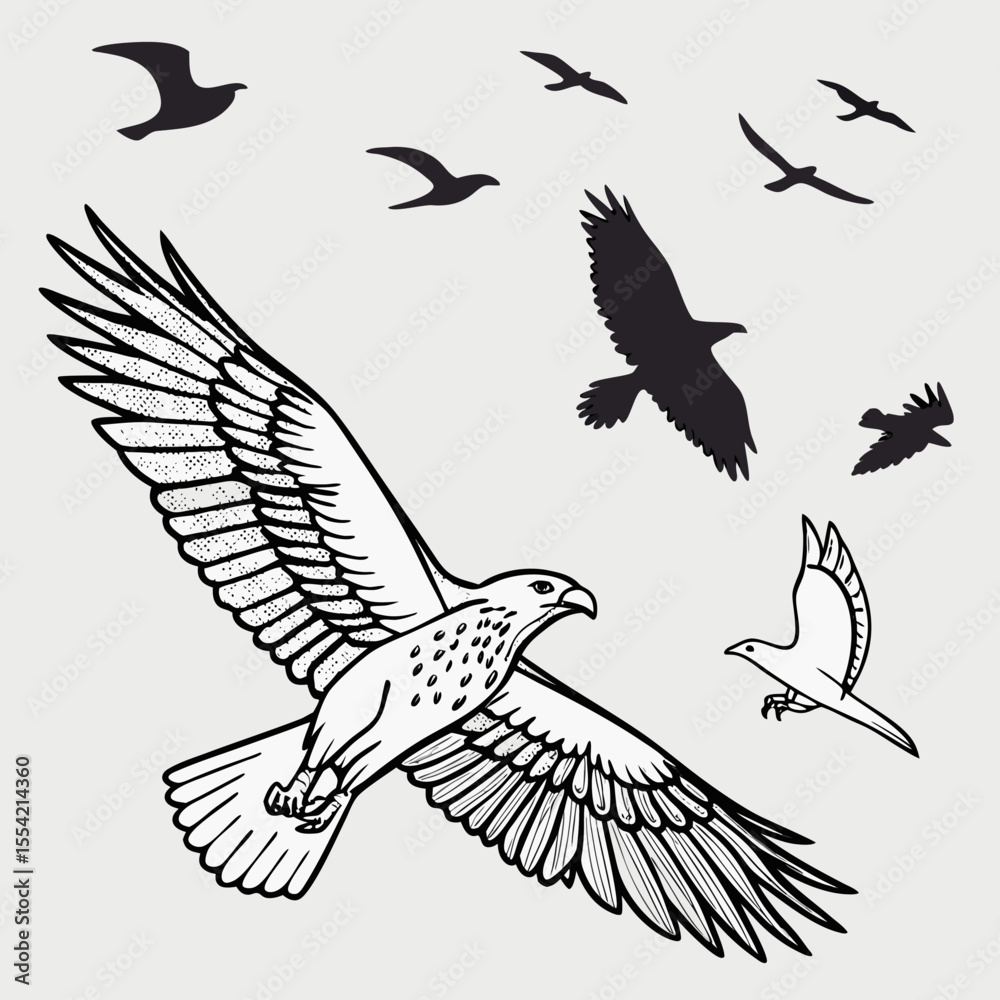 Obraz premium set of birds