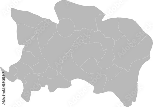 Benue, Nigeria – administrative vector map with local government area boundaries (Web Mercator projection, PPT-compatible & fully editable)