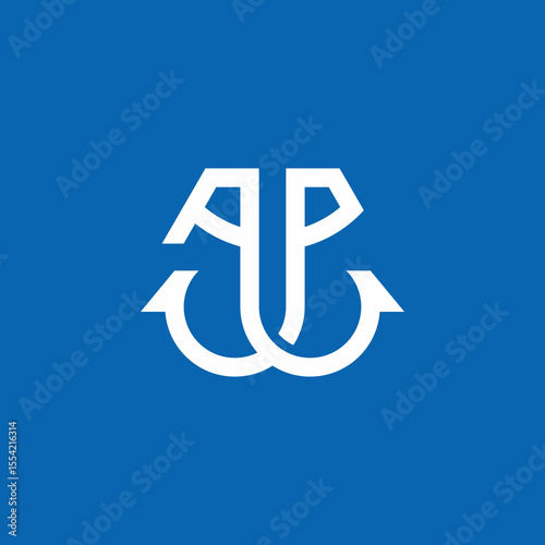 Letter AP Anchor Logo