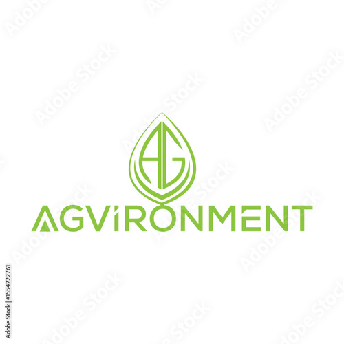 Clean and modern AG Green logo design symbolizing agriculture, sustainability, and eco-innovation. Perfect for green tech, organic farming, and environmentally friendly brands.
