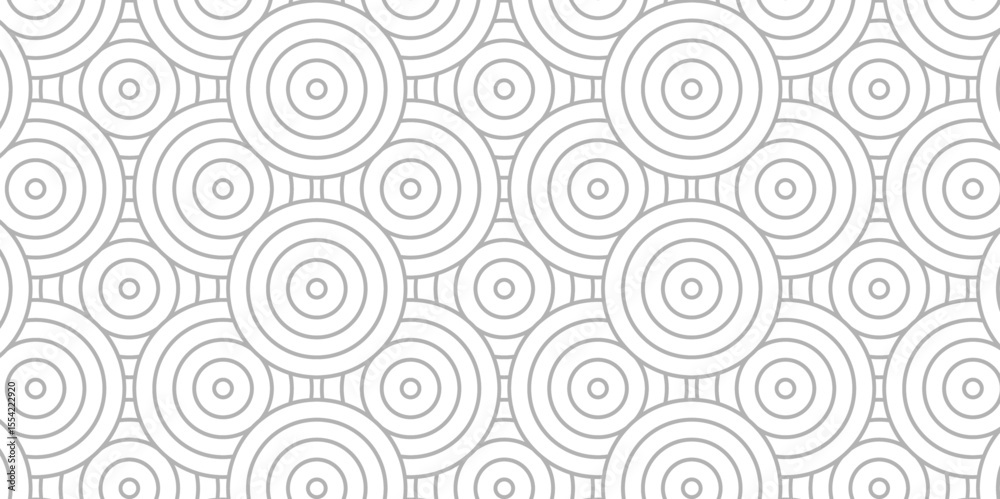 Fototapeta premium Minimal vector Overlapping Pattern Minimal diamond geometric waves spiral abstract fabric textile wave line. white and gray seamless tile stripe geometric create overlap retro line pattern background.
